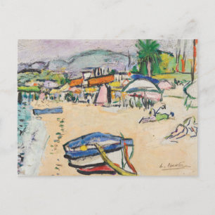 Carte Postale Sur La Plage   George Leslie Hunter