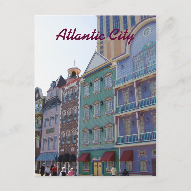 Carte Postale Sur la promenade — Atlantic City, NJ (Devant)