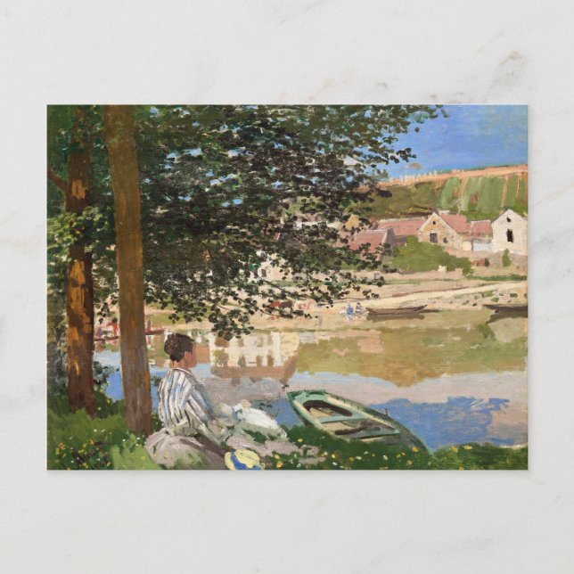 Carte Postale Sur la rive de la Seine par Monet (Devant)
