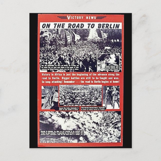 Carte Postale Sur La Route De Berlin (Devant)