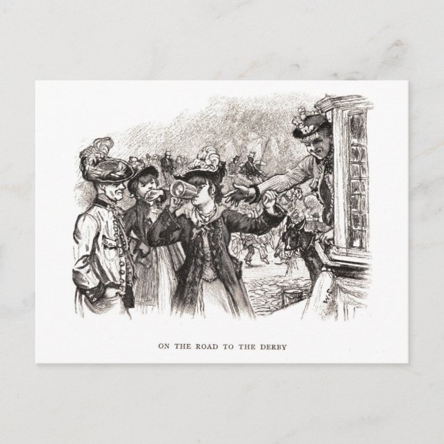 Carte Postale Sur La Route Du Derby (Devant)
