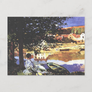 Carte Postale Sur la Seine à Bennecourt - Claude Monet - c1900