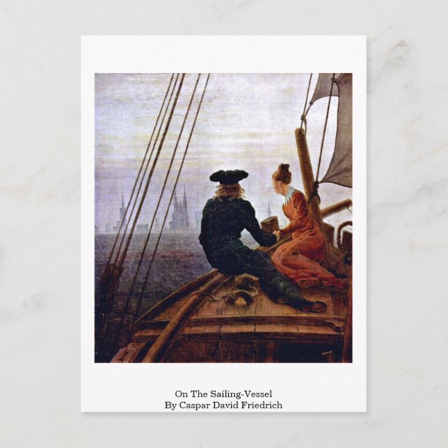 Carte Postale Sur Le Bateau De Caspar David Friedrich (Devant)
