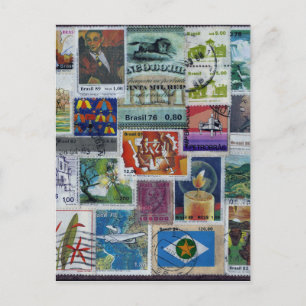 Carte postale sur le thème du timbre postal