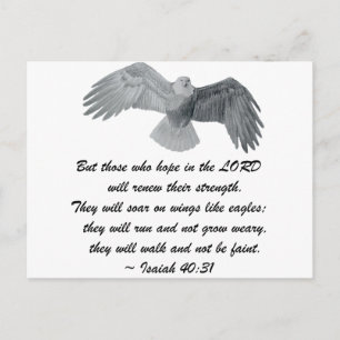 Carte Postale Sur les ailes comme les aigles - Is 40:31