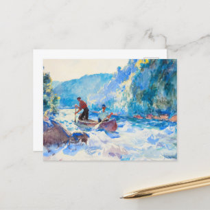 Carte Postale Sur les rapides par Frank Weston Benson