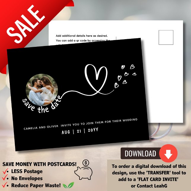 Carte Postale Sur un budget? Optez pour une PHOTO Enregistrer la (Créateur téléchargé)