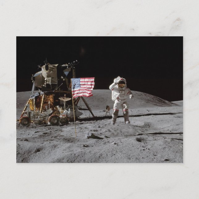 Carte Postale Sur un marché sur la Lune (Devant)