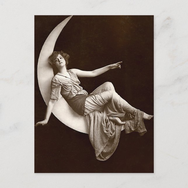 Carte Postale Sur une lune de croissant (Devant)