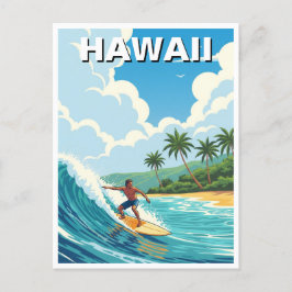 Carte Postale Surf à Hawaii