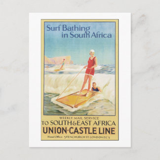 Carte Postale Surf Baignade en Afrique