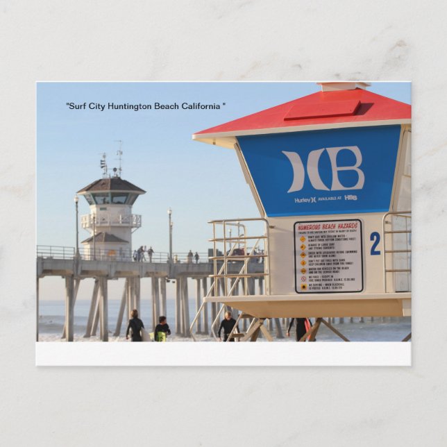 Carte Postale Surf City Huntington Beach Californie (Devant)