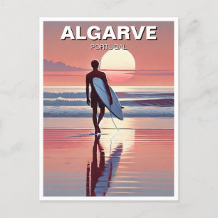Carte Postale Surf en Algarve Portugal