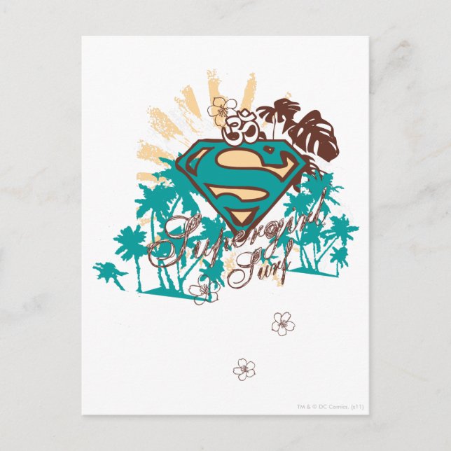 Carte Postale Surf Supergirl (Devant)