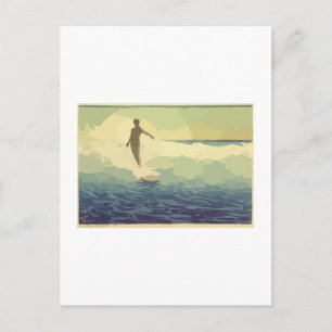 Carte Postale Surf vintage