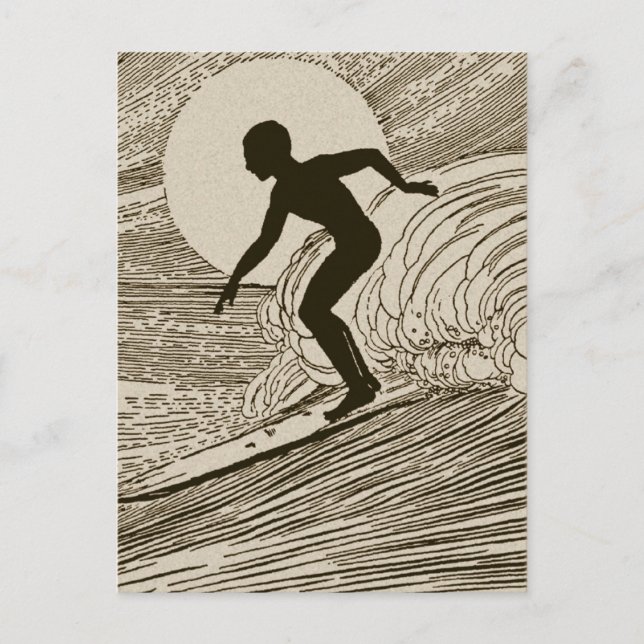 Carte Postale Surf vintage (Devant)