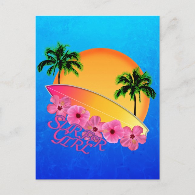 Carte Postale Surfer Girl (Devant)