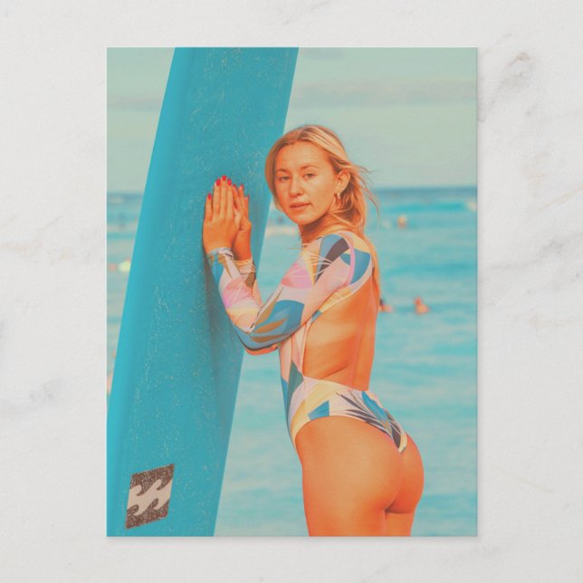 Carte postale Surfer Girl (Devant)