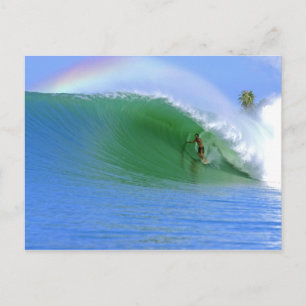 Carte Postale Surfer Sur La Vague Parfaite.