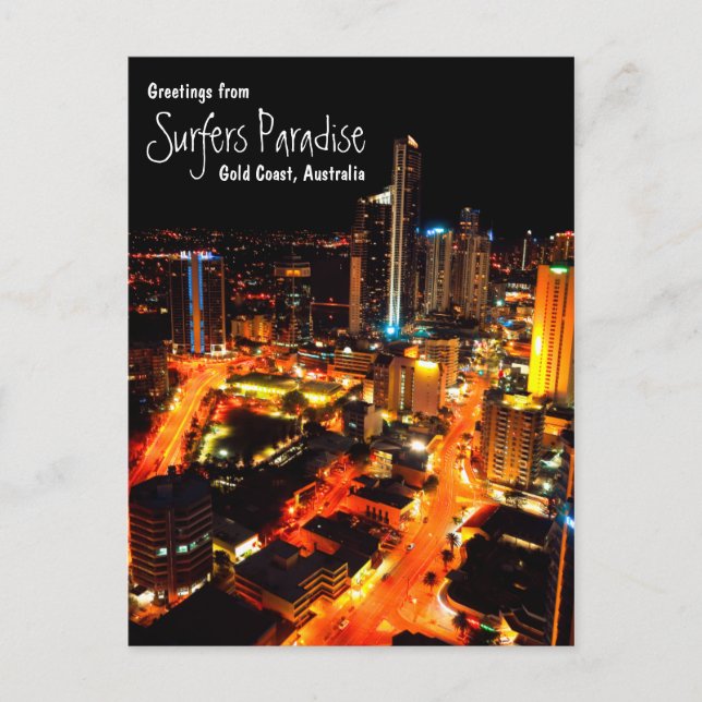 Carte Postale Surfers Paradise, Gold Coast, Australie (Devant)