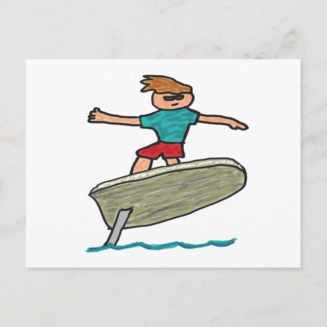 Carte Postale Surfing eFoil (Devant)