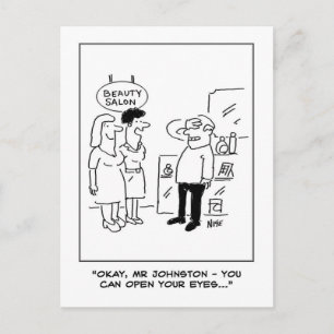 Carte Postale Surprise au salon de beauté