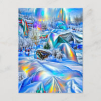 Surreal Winter Wonderland avec lumière Iridescente