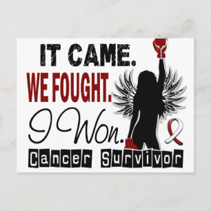 Carte Postale Survivant 22 Cancer De La Tête Et Du Cou