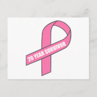 Survivant de 20 ans (Cancer du sein - Ruban rose)
