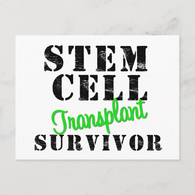 Carte Postale Survivant de la transplantation de cellules souche (Devant)