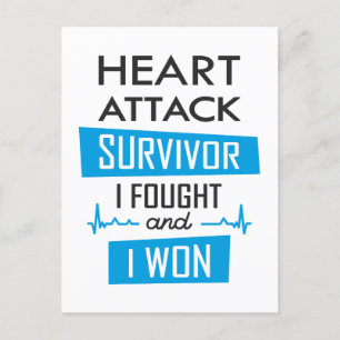 Carte Postale Survivant de l'attaque cardiaque, je me suis battu