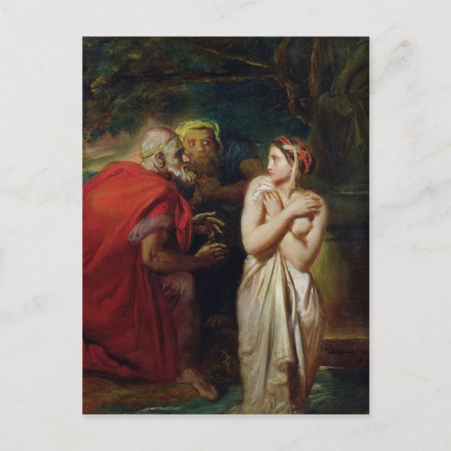 Carte Postale Susanna et les anciens, 1856 (Devant)