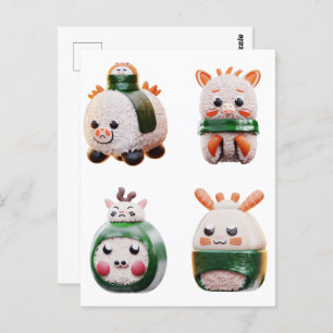 Carte Postale Sushi Animal, Post-croisement
