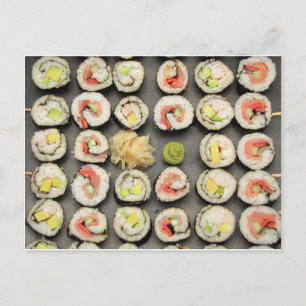 Carte Postale Sushi Avec Wasabi Et Gingembre