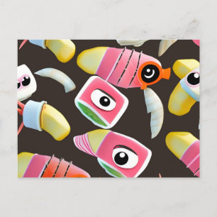 Carte Postale Sushi drôle