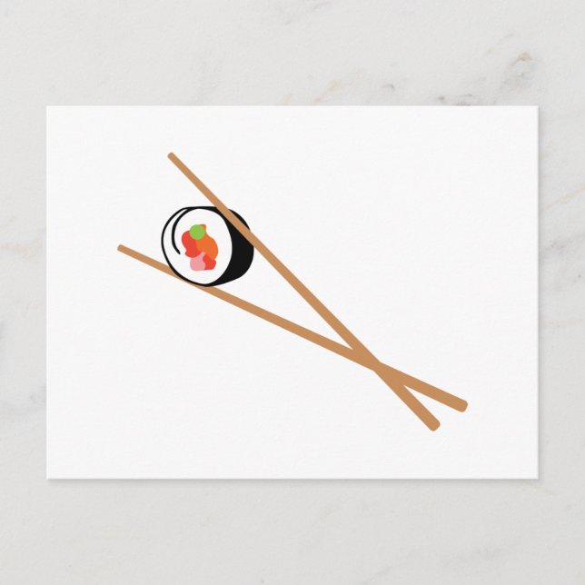 Carte Postale Sushi Et Baguettes (Devant)