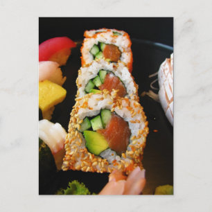 Carte Postale Sushi japonais California roll sashimi photo Japon