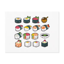 Carte postale Sushi Variété