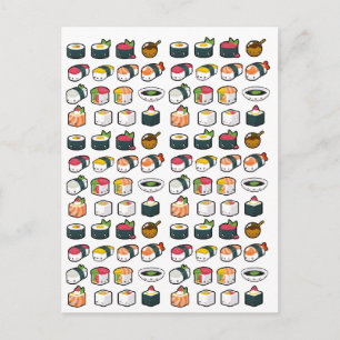 Carte postale Sushi Variété