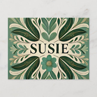 Carte Postale SUSIE ~ Pastels qui dégoulinent ~ Conception fract
