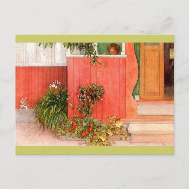 Carte Postale Suzanne sur le porche (Devant)