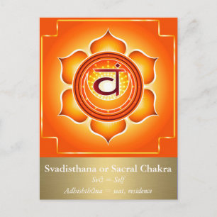 Carte postale Svadisthana ou Sacral Chakra