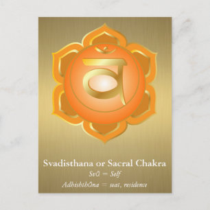Carte postale Svadisthana ou Sacral Chakra