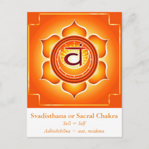 Carte postale Svadisthana ou Sacral Chakra