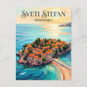 Carte Postale Sveti Stefan Monténégro