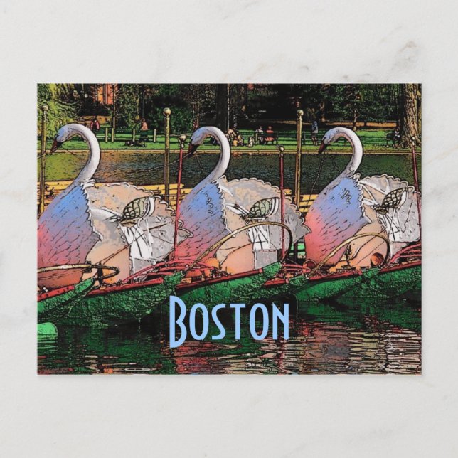 Carte postale Swan Boats (Devant)