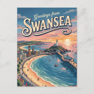 Carte Postale Swansea Royaume-Uni