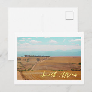 Carte Postale Swartland Fields Mountains View South Africa ZA