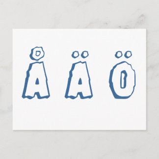 Carte Postale Swedish letters