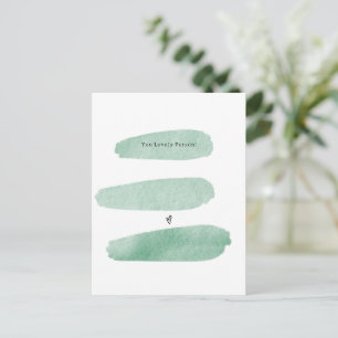 Carte Postale Sweet Elegant Lovely Person Quote Heart Card